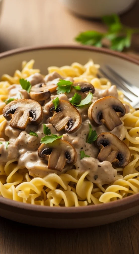 Roasted Mushroom Stroganoff