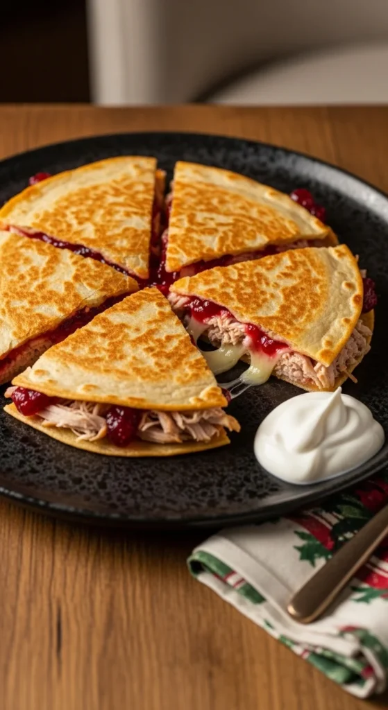 Turkey and Cranberry Quesadillas