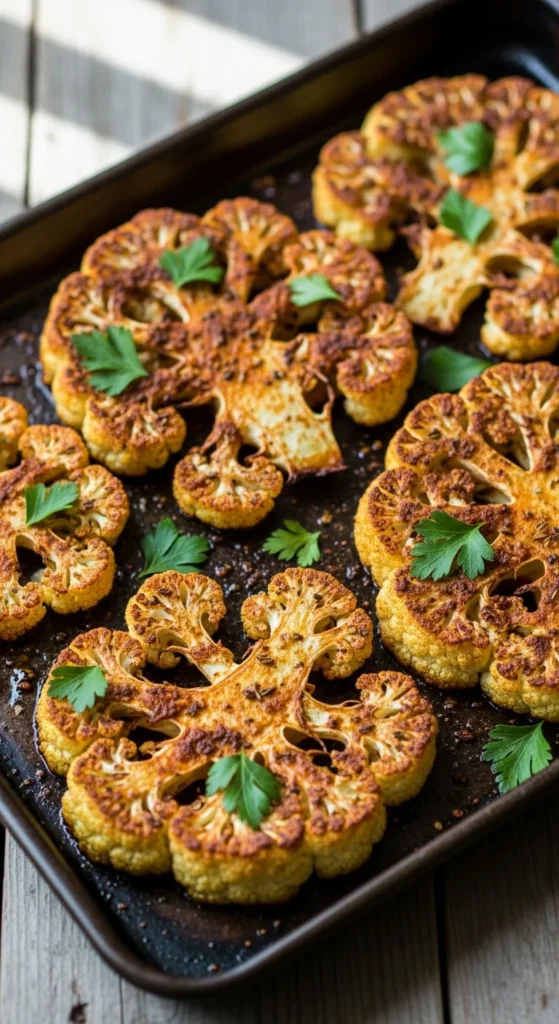 Vegan Roasted Cauliflower Steaks