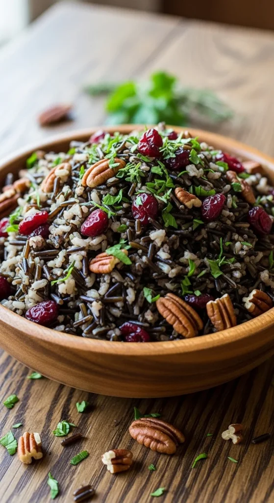 Wild Rice Pilaf with Cranberries and Pecans