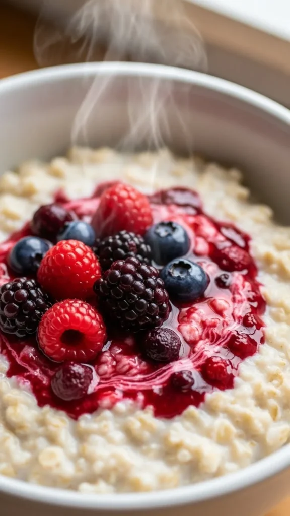 Warm Berry Compote Oatmeal