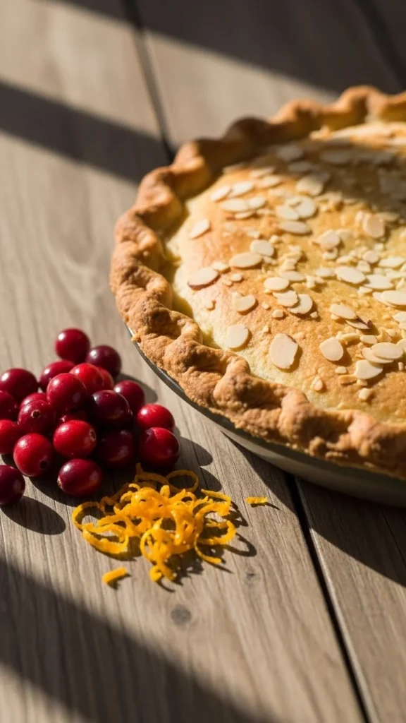 Almond Crust + Cranberry Orange Pie