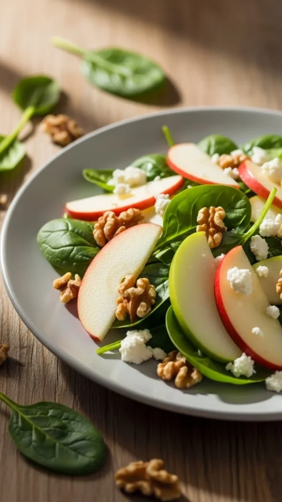 Apple Walnut Spinach Salad