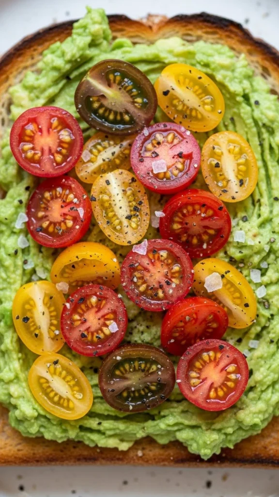 Avocado Toast with Cherry Tomatoes