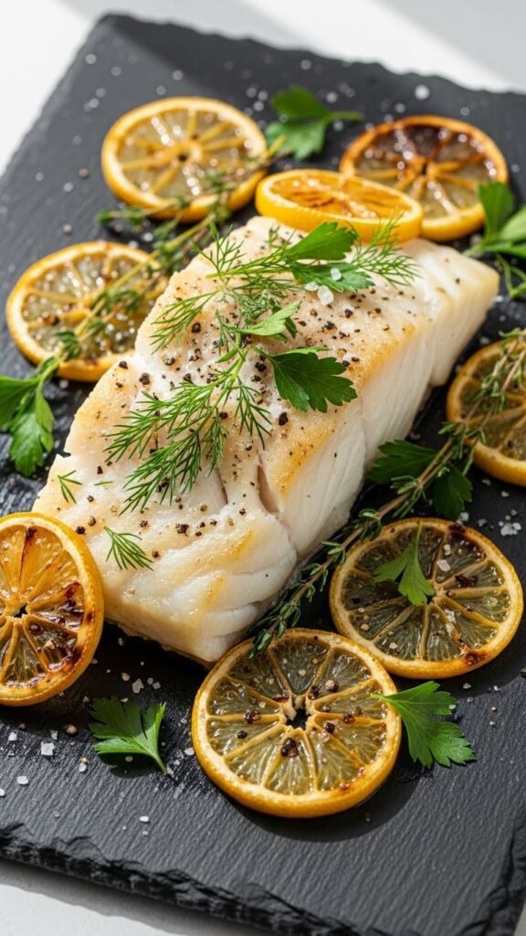 Baked Lemon Garlic Cod