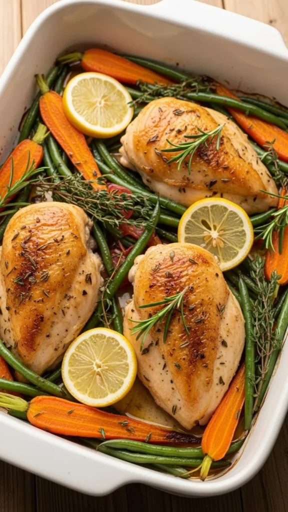 Baked Lemon Herb Chicken & Veggies