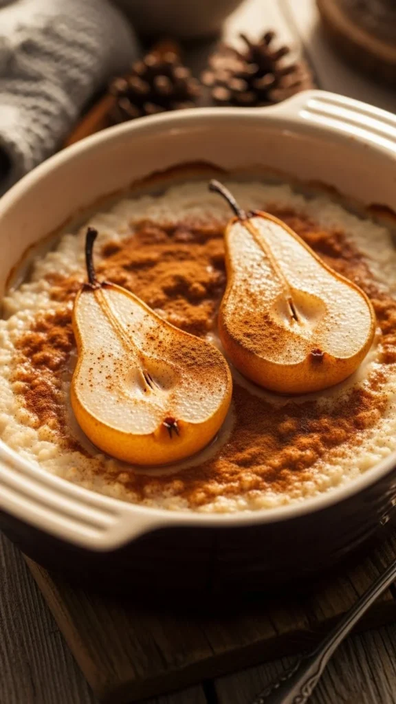 Baked Pear & Cinnamon Porridge
