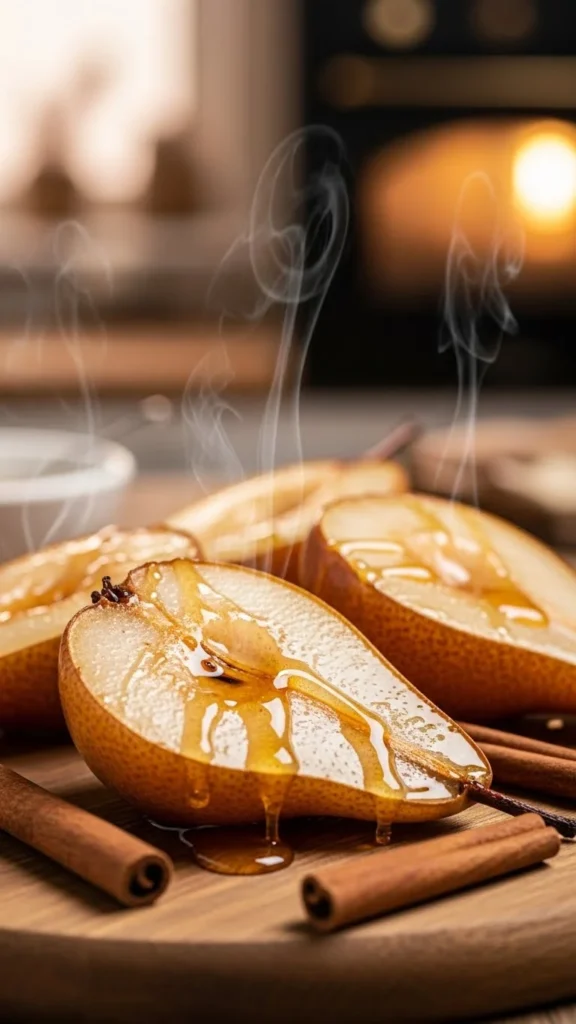 Baked Pears with Cinnamon & Honey