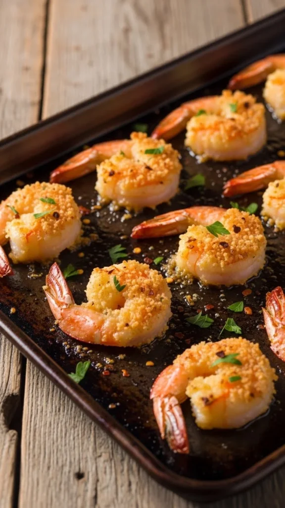 Baked Shrimp with Parmesan Crust