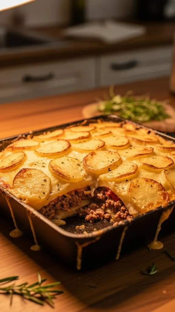 Beef and Potato Layered Bake
