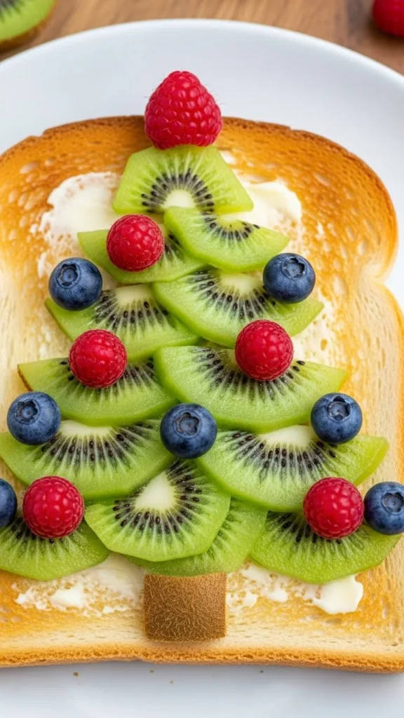 Berry Christmas Tree Toast