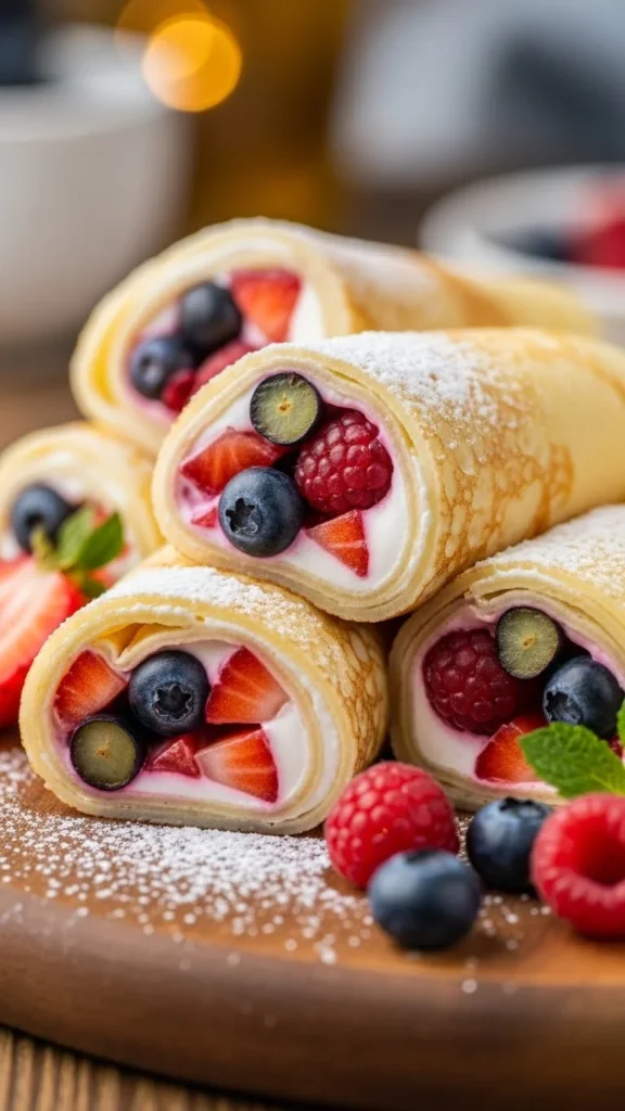 Berry Stuffed Crepes