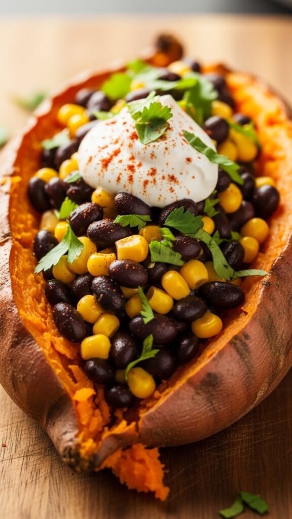 Black Bean Stuffed Sweet Potatoes