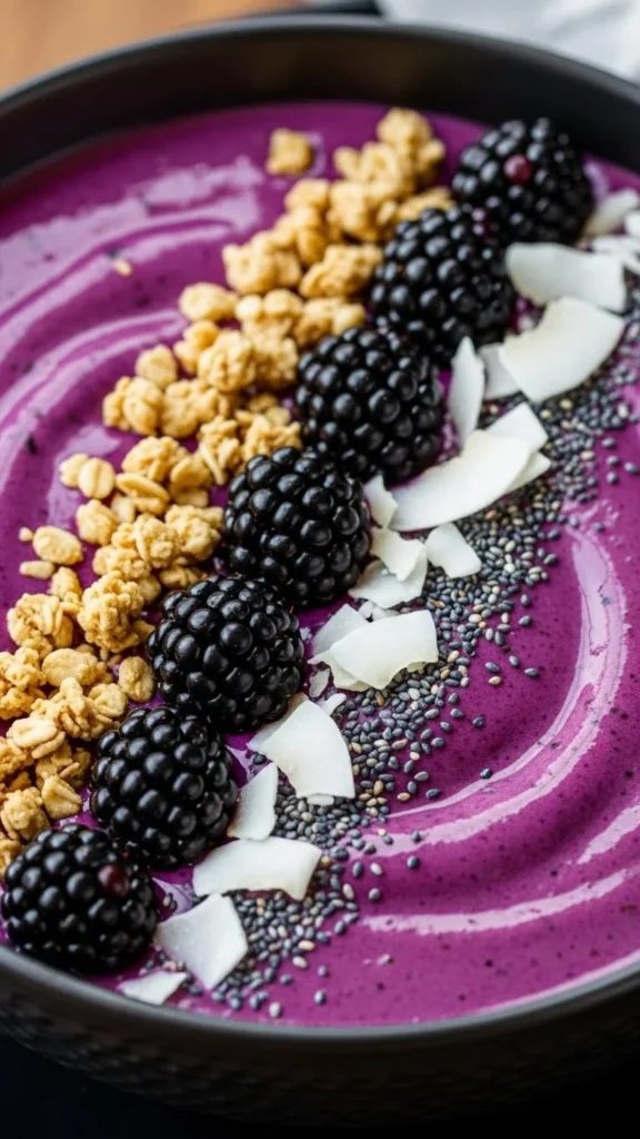 Blackberry Vanilla Smoothie Bowl
