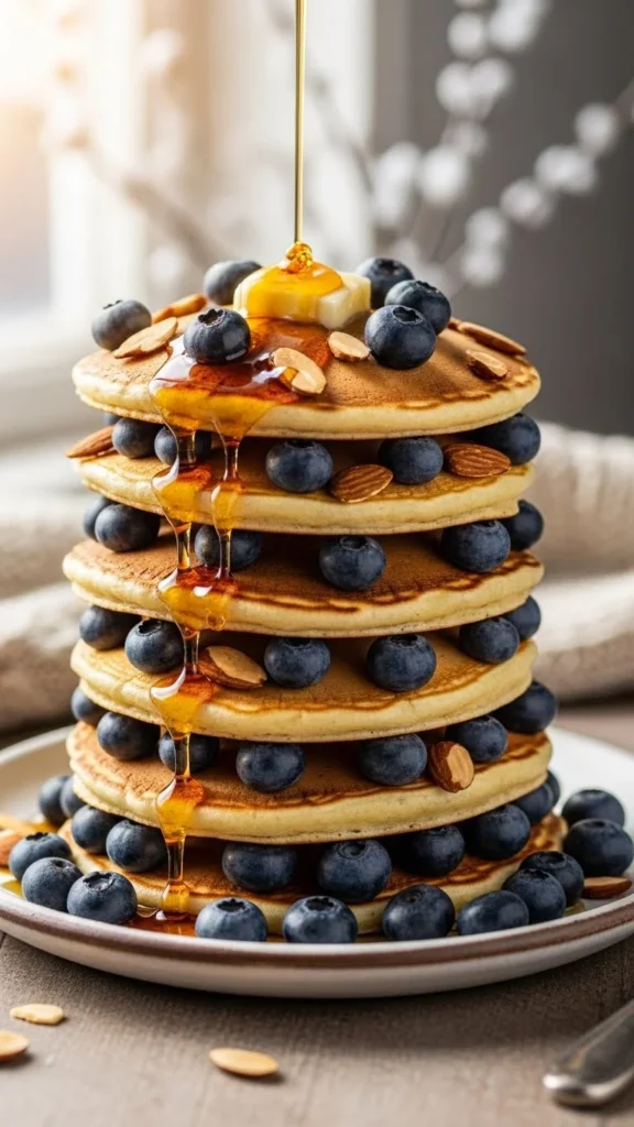 Blueberry Almond Pancakes