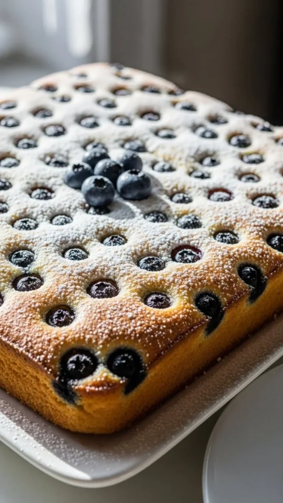 Blueberry Vanilla Sheet Cake
