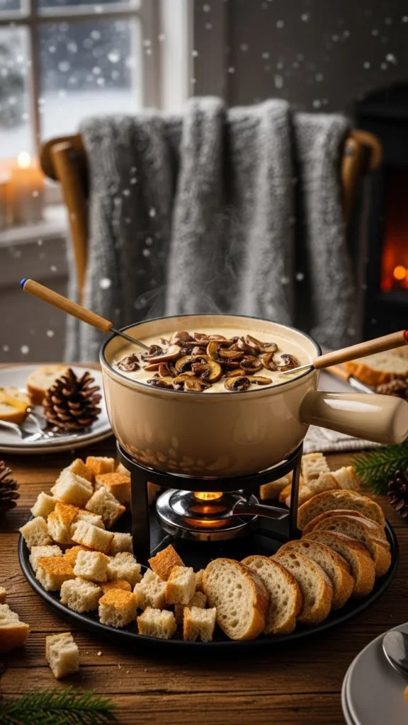 Brie & Mushroom Fondue