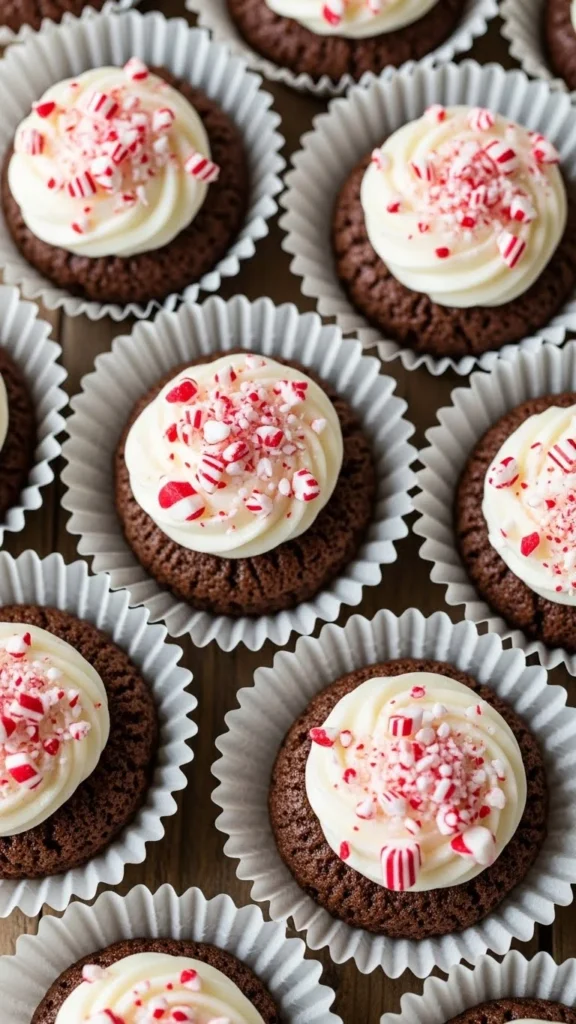 Candy Cane Brownie Bites