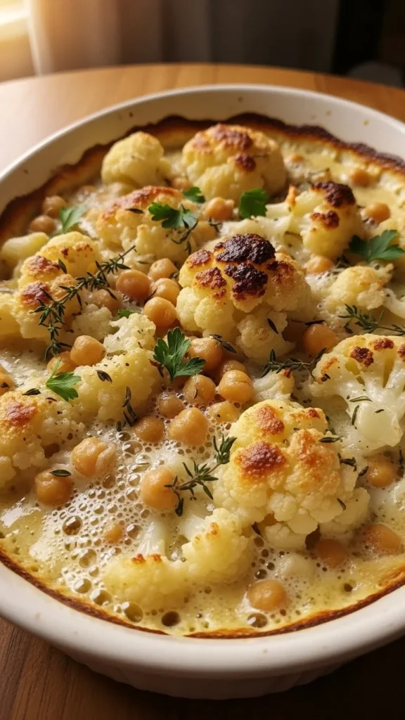 Cauliflower & Chickpea Bake