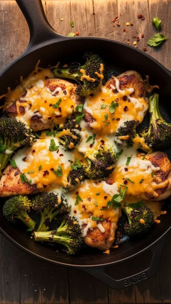Cheddar Chicken Broccoli Skillet