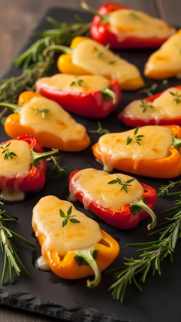 Cheddar Stuffed Mini Peppers