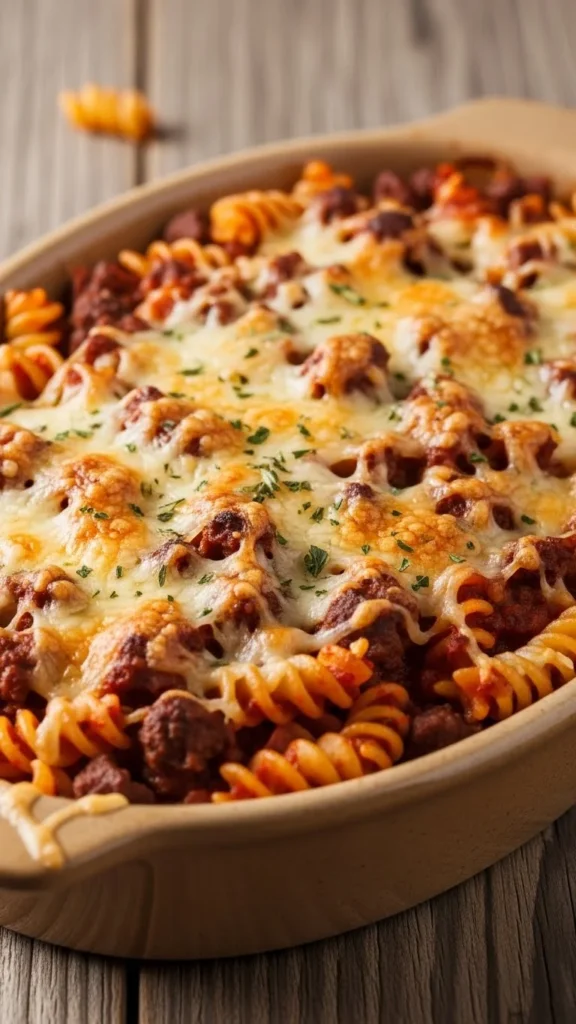 Cheesy Beef and Pasta Casserole