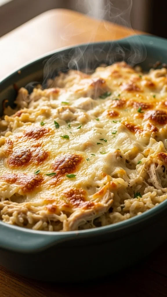 Cheesy Chicken and Rice Bake