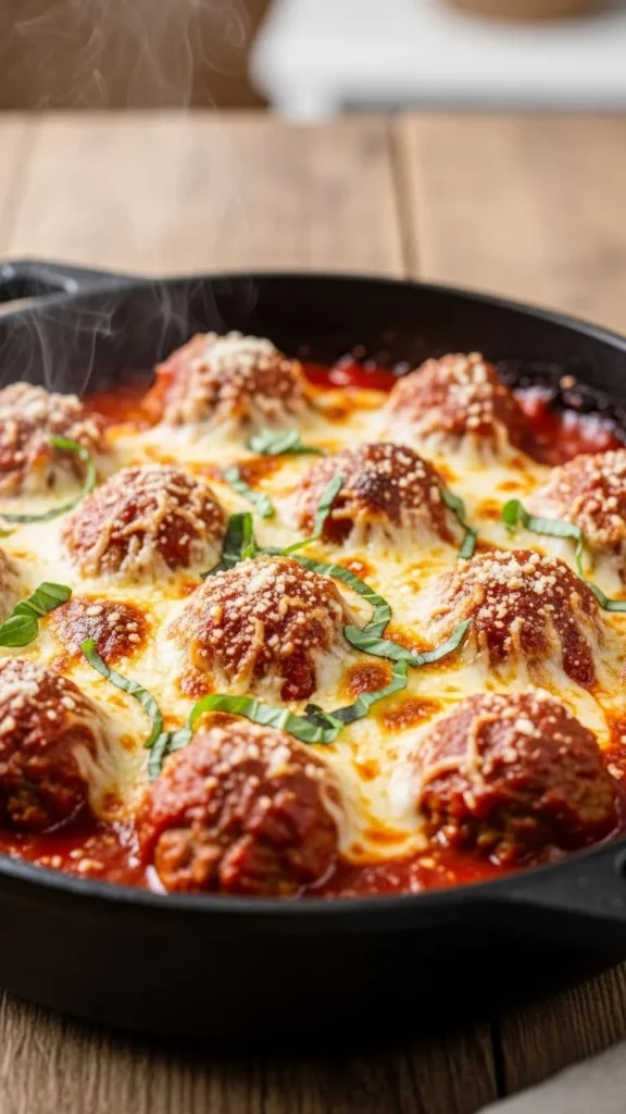 Cheesy Meatball Casserole