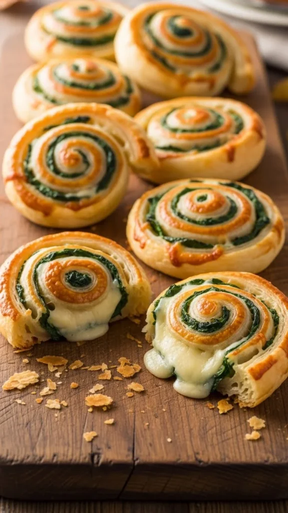 Cheesy Spinach Pinwheels