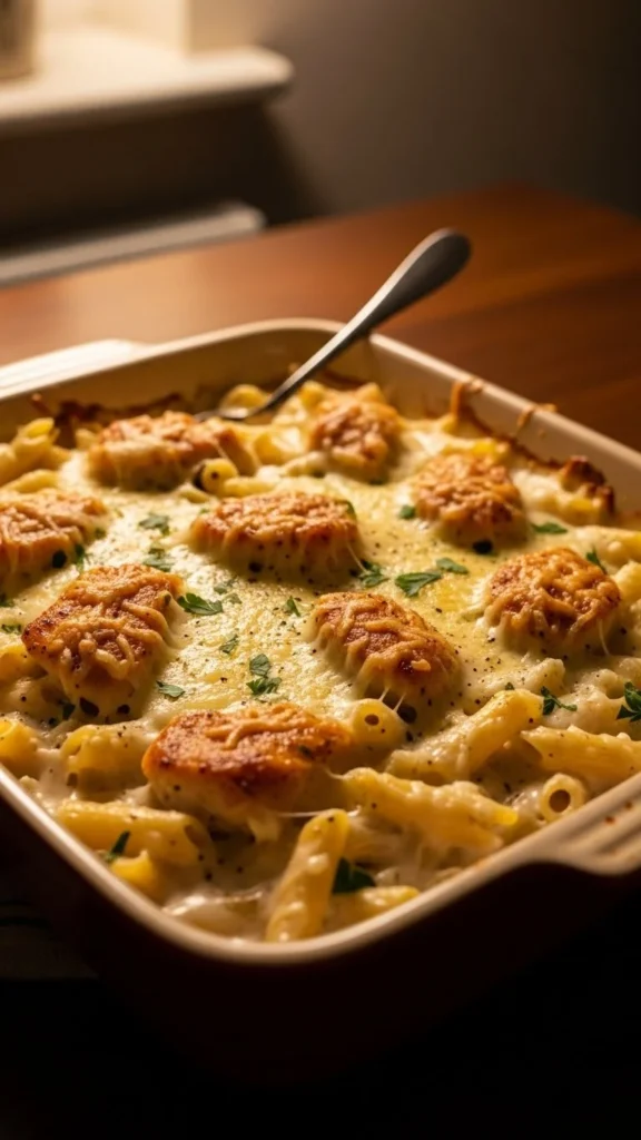 Chicken Alfredo Bake