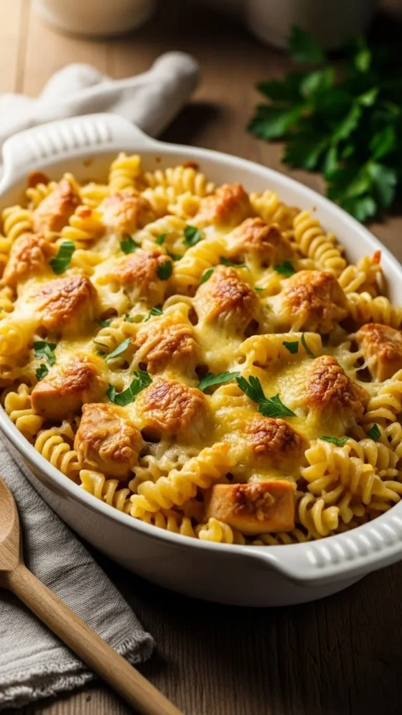 Chicken Alfredo Bake