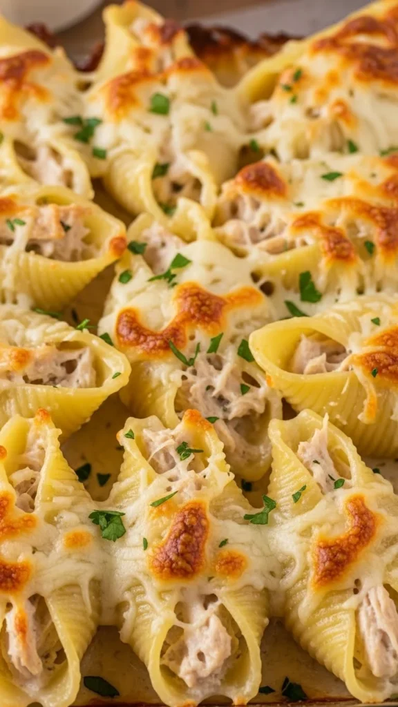 Chicken Alfredo Stuffed Shells
