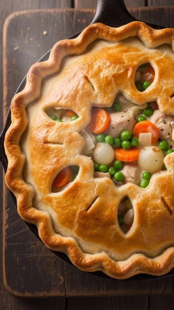 Chicken and Vegetable Pot Pie Skillet