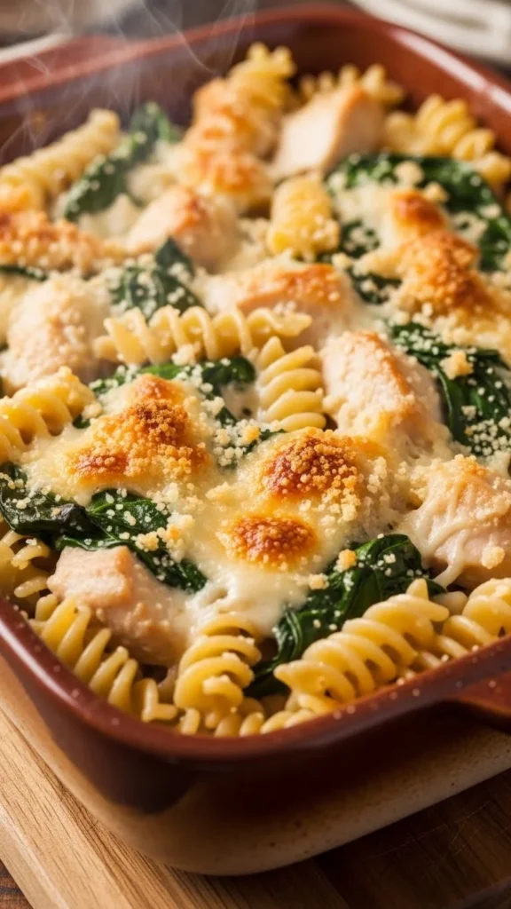 Chicken Spinach Alfredo Bake