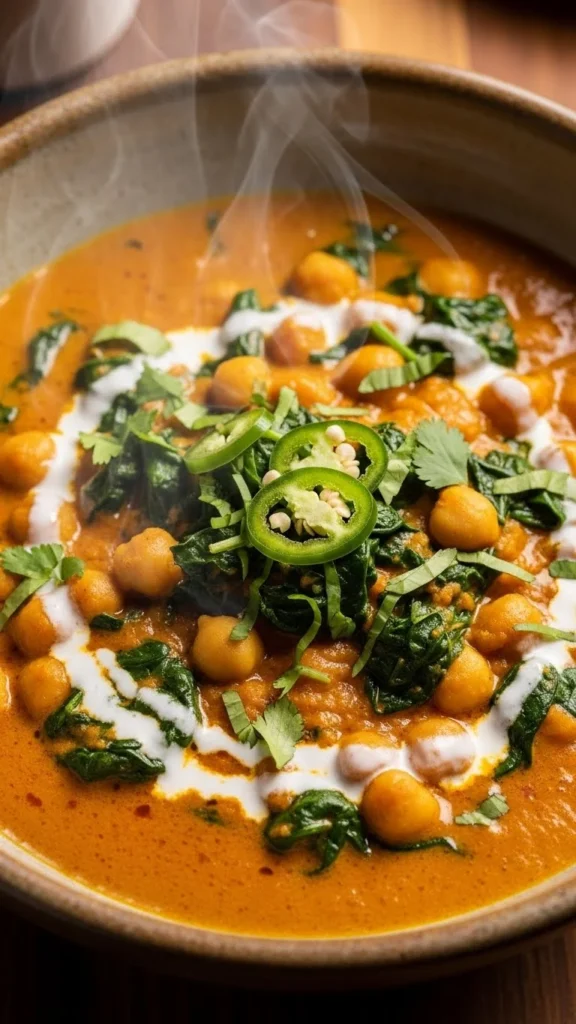 Chickpea & Spinach Coconut Curry