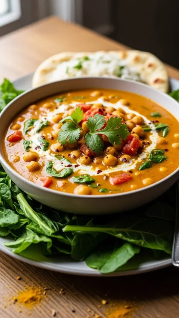 Chickpea and Spinach Curry