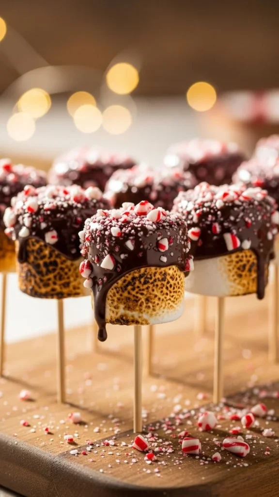 Chocolate Drizzled Marshmallow Pops