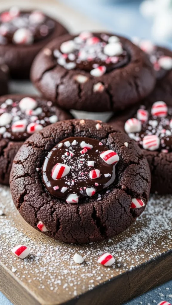 Chocolate Peppermint Bark Cookies