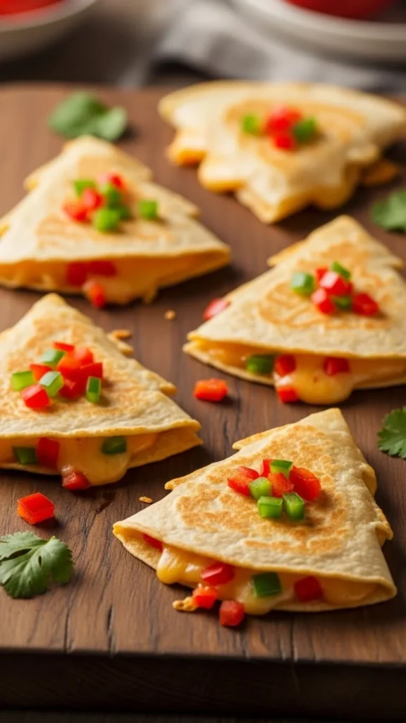 Christmas Tree Quesadillas