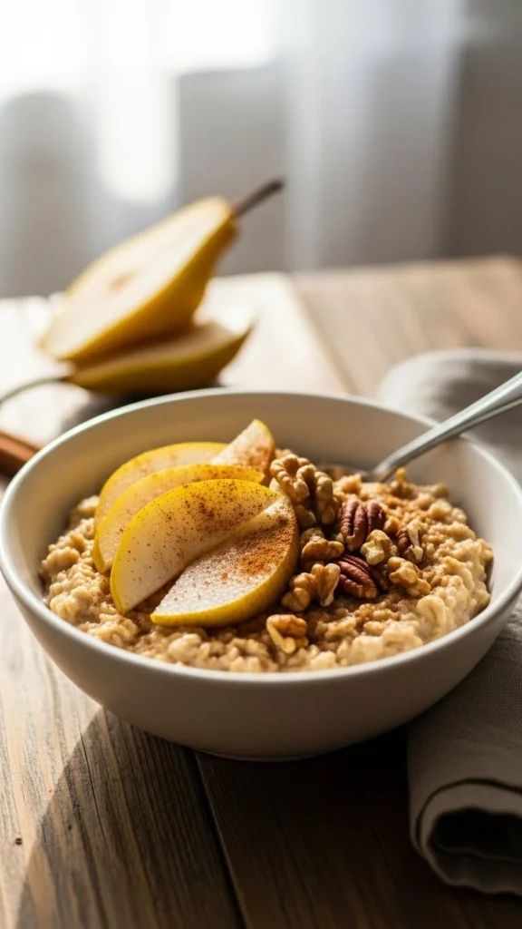 Cinnamon Pear Oatmeal Bowl