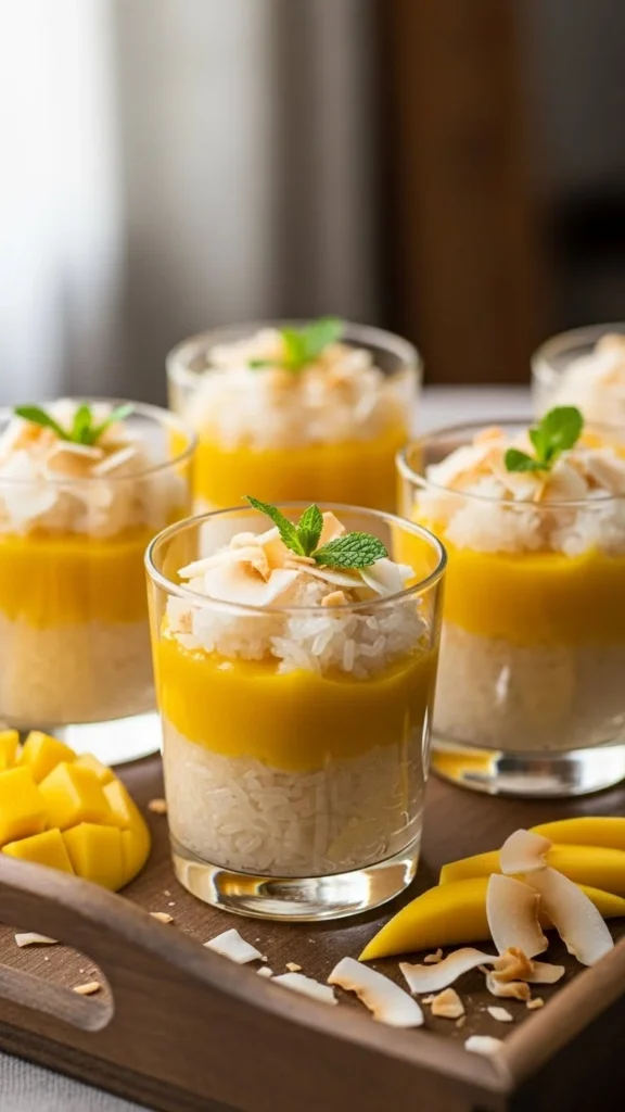 Coconut Mango Rice Cups