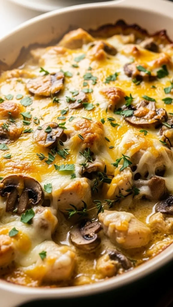 Creamy Chicken Mushroom Bake
