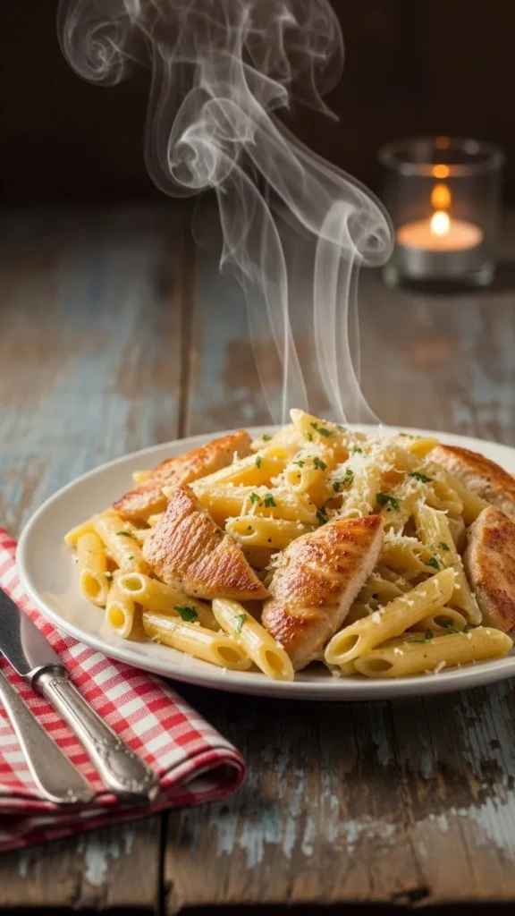 Creamy Garlic Chicken Penne