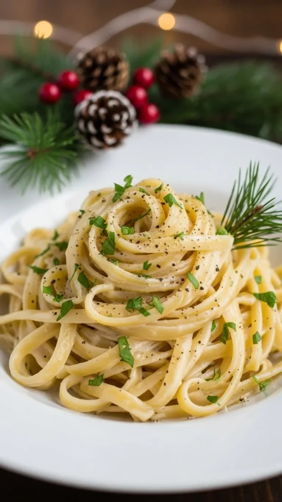 Creamy Garlic Parmesan Fettuccine