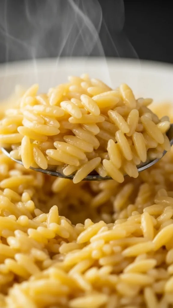 Creamy Garlic Parmesan Orzo