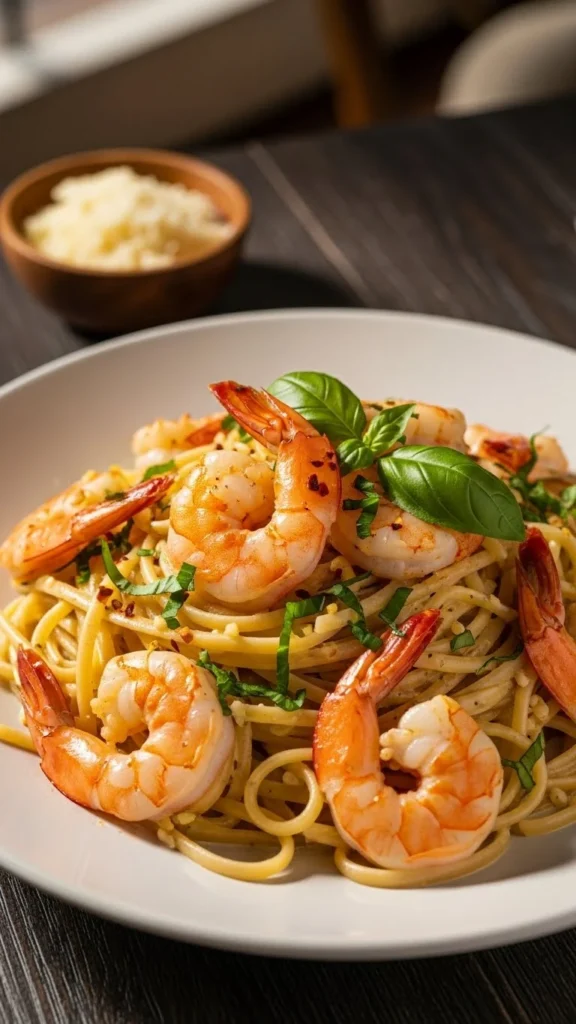 Creamy Garlic Shrimp Pasta