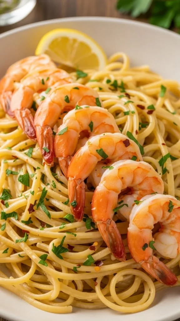 Creamy Garlic Shrimp Pasta
