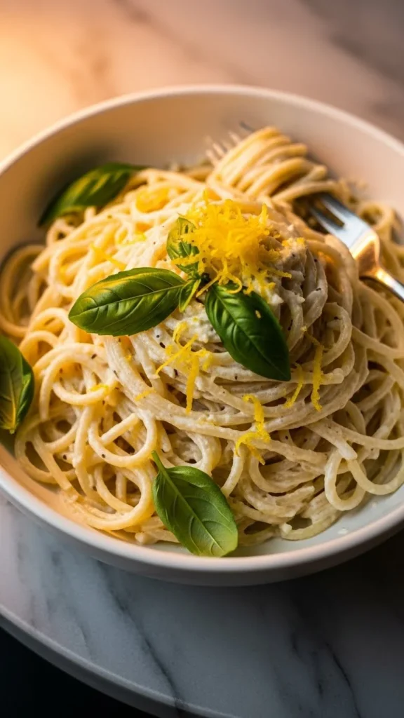 Creamy Lemon Ricotta Spaghetti