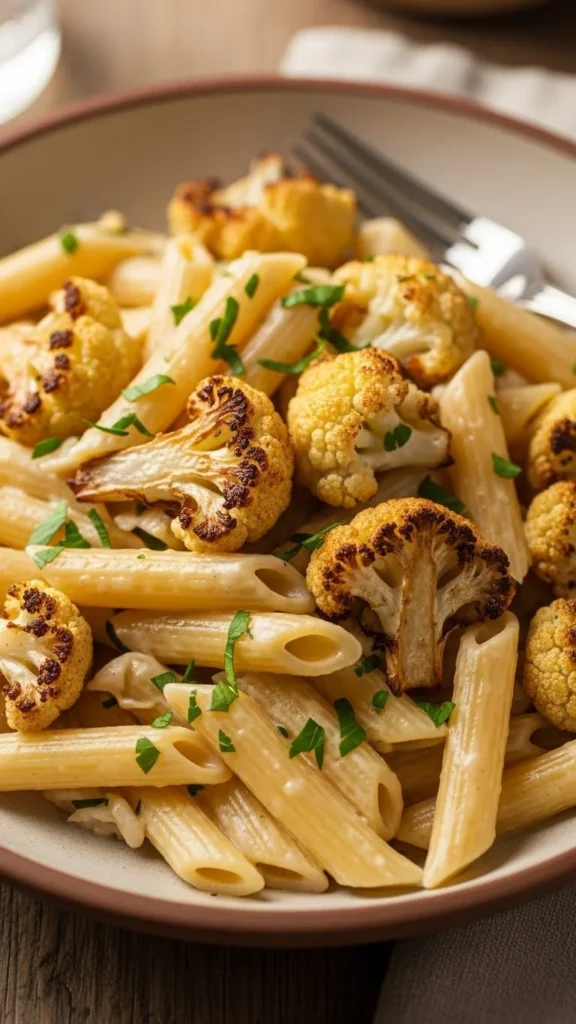 Creamy Roasted Cauliflower Pasta