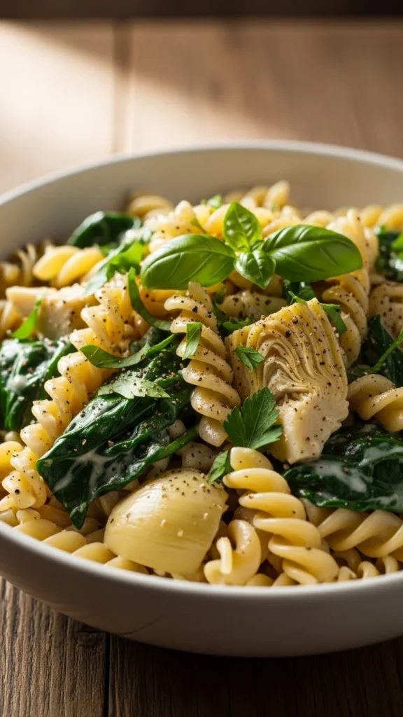 Creamy Spinach & Artichoke Pasta (Gluten-Free)
